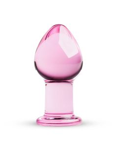 Pink Glass Buttplug