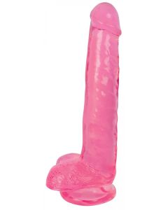 Dildo With Balls 20 CM - Cherry Ice