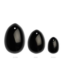 La Gemmes - 3-piece Yoni Egg Set - Obsidian Black