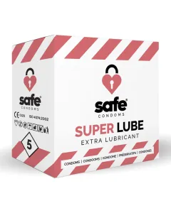 SAFE - Condoms With Extra Lubricant - Superlube - 5 pieces