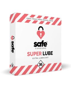 SAFE - Condoms With Extra Lubricant - Superlube - 36 pieces