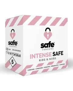 SAFE - Condoms - Ribs & Nobs - 5 pcs