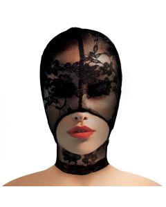 Lace Seduction Bondage Mask - Black
