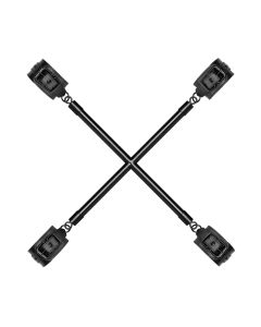 Hog Tie Cross Bar With Cuffs - Black
