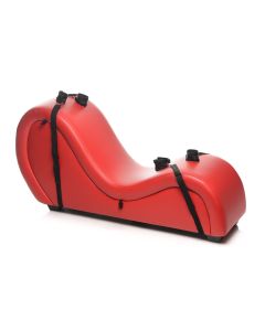 Kinky Sex Sofa With Cuffs And 2 Position Pillows - Red