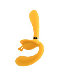 Evolved - The Monarch Strapless Strap On Vibrator - Yellow