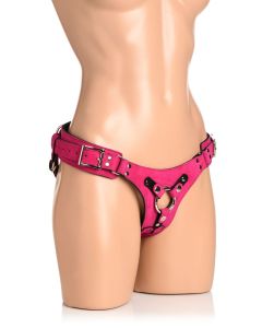 Bodice Deluxe Leather Strap On - Pink