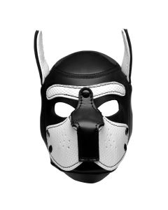 Spike Puppy BDSM Hood - Black/White