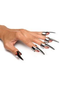 Five-Piece Sensation Claw Rings - Silver
