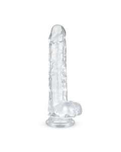 Jelly Dildo with balls - 19 cm
