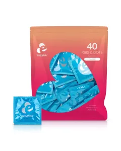 EasyGlide - Ribs and Dots Condoms - 40 pieces
