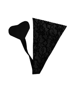 Bye Bra - Zelfklevende String Kant Zwart