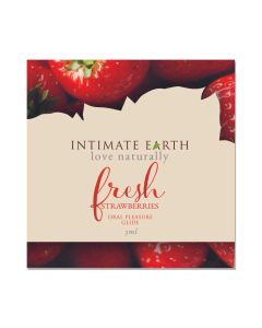 Intimate Earth - Natural Flavors Glide Verse Aardbeien Foil 3 ml