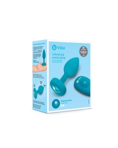 B-Vibe - Vibrating Jewel Plug S/M Aquamarine
