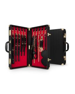 Bedroom Fantasies - Bondage Suitcase 13 Pcs - PU Leather