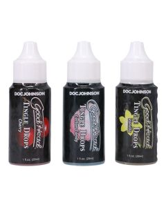 Doc Johnson - GoodHead Tingle Drops 3 Flavors - 29 ml