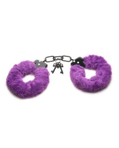 XR Brands - Cuffed In Fur Handcuffs - Purple