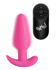 BANG! - Vibrating Butt Plug with Remote Control - Pink