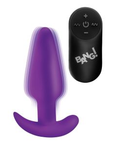 BANG! - Vibrating Butt Plug with Remote Control - Purple