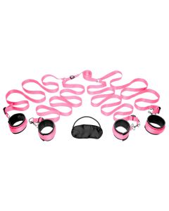 FRISKY - Bedroom Restraint Kit Bed Cuffs - Pink