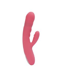 SVAKOM - Avery Thrusting Rabbit Vibrator - Strawberry Pink