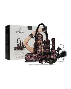 Bedroom Fantasies - Bound by Lace - 8 Piece SM Set - Pink