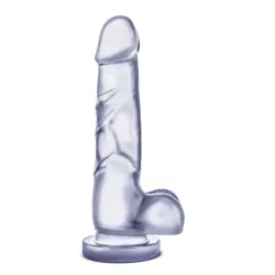 B Yours Sweet 'N Hard Dildo With Balls - Clear