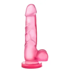 B Yours Sweet 'N Hard Dildo With Balls - Pink