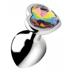 Rainbow Heart Butt Plug - Medium