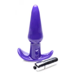 Smooth Vibrating Anal Plug - Purple