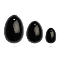 La Gemmes - 3-piece Yoni Egg Set - Obsidian Black