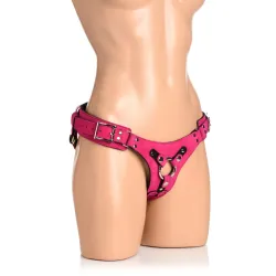 Bodice Deluxe Leather Strap On - Pink