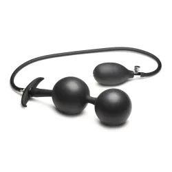 Inflatable Silicone Anal Plug - Black