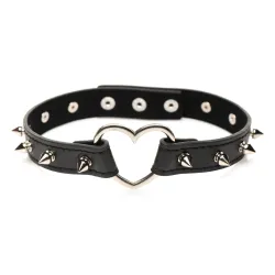 XR Brands - Spiked Heart Choker - Black