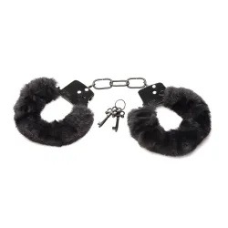 XR Brands - Cuffed In Fur Handcuffs - Black