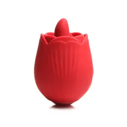 BLOOMGASM - French Rose Licking & Vibrating Stimulator - Red