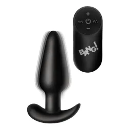 BANG! - Vibrating Butt Plug with Remote Control - Black