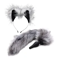 TAILZ - Grey Wolf Tail Plug & Ears Set