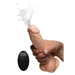 Loadz - Vibrating Squirting Dildo - 8.5 Inch & Light Tone