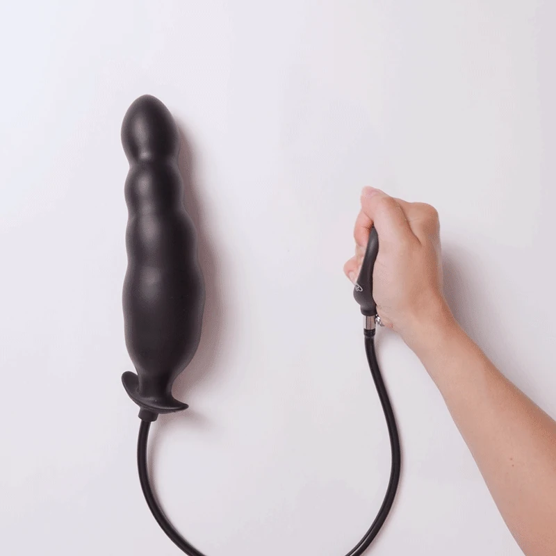 Anal Collection - Inflatable Anal Plug with Pump 20 cm - Black