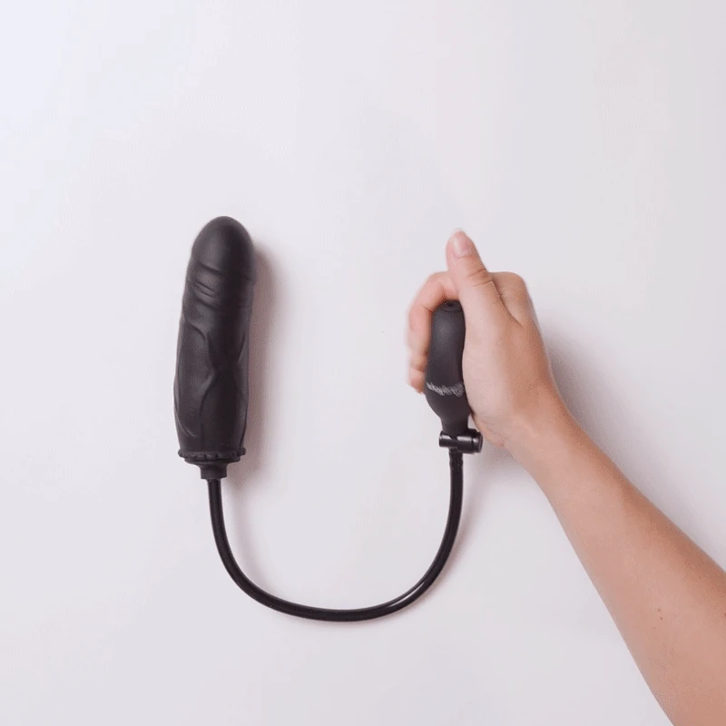 Anal Collection - Inflatable Dildo with Pump 14,5 cm - Black