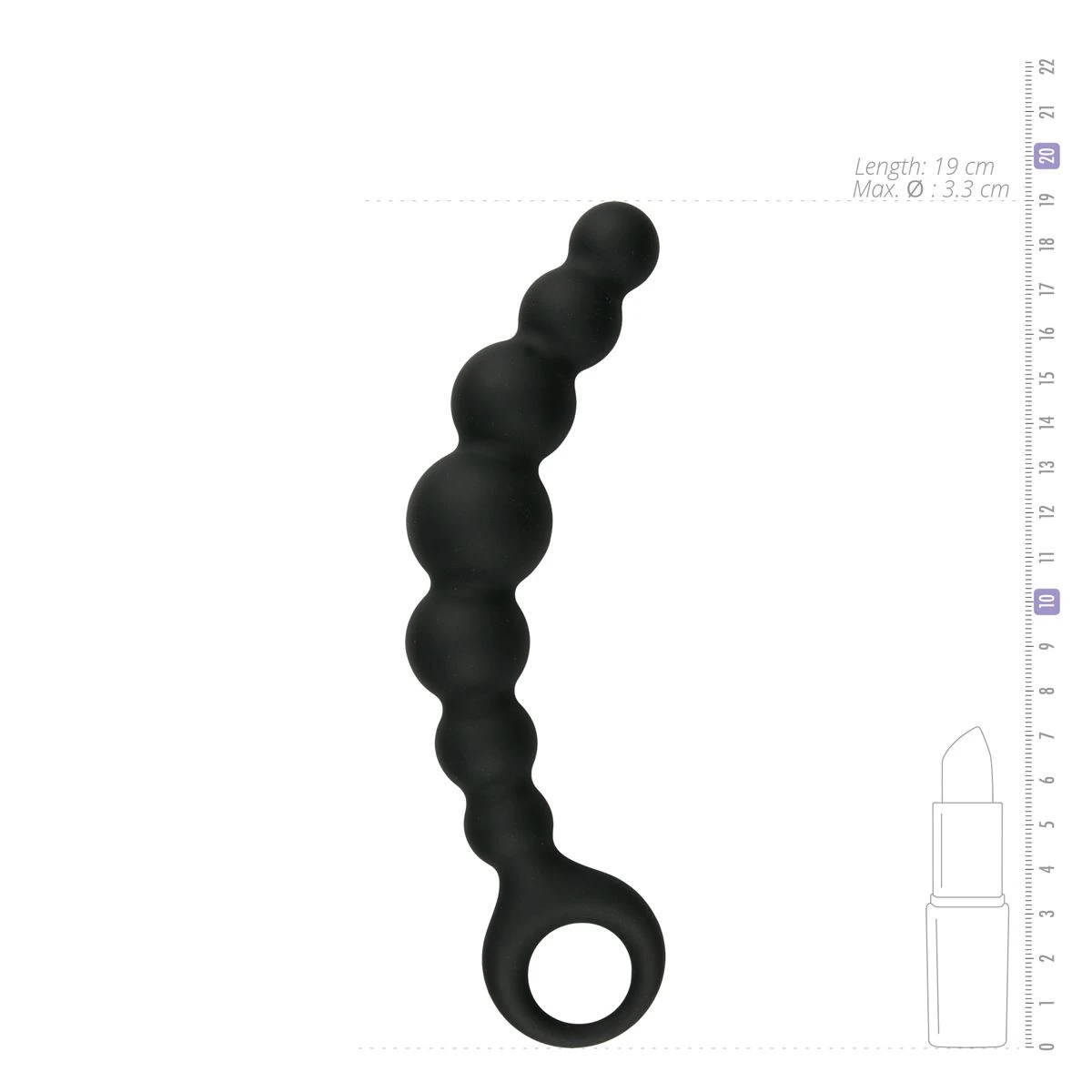 Beaded Anal Plug - 19 cm