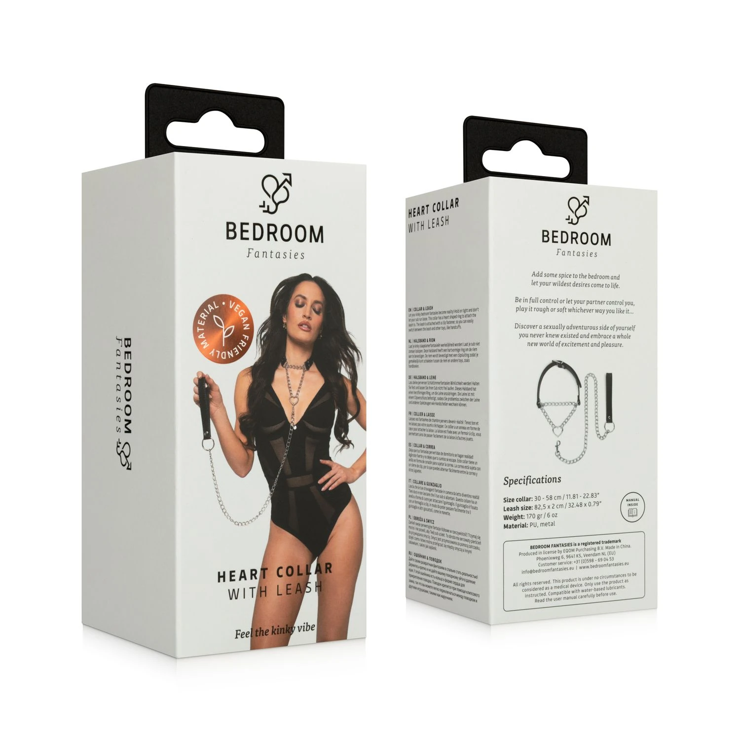 Bedroom Fantasies - Collar with Chain - Silver