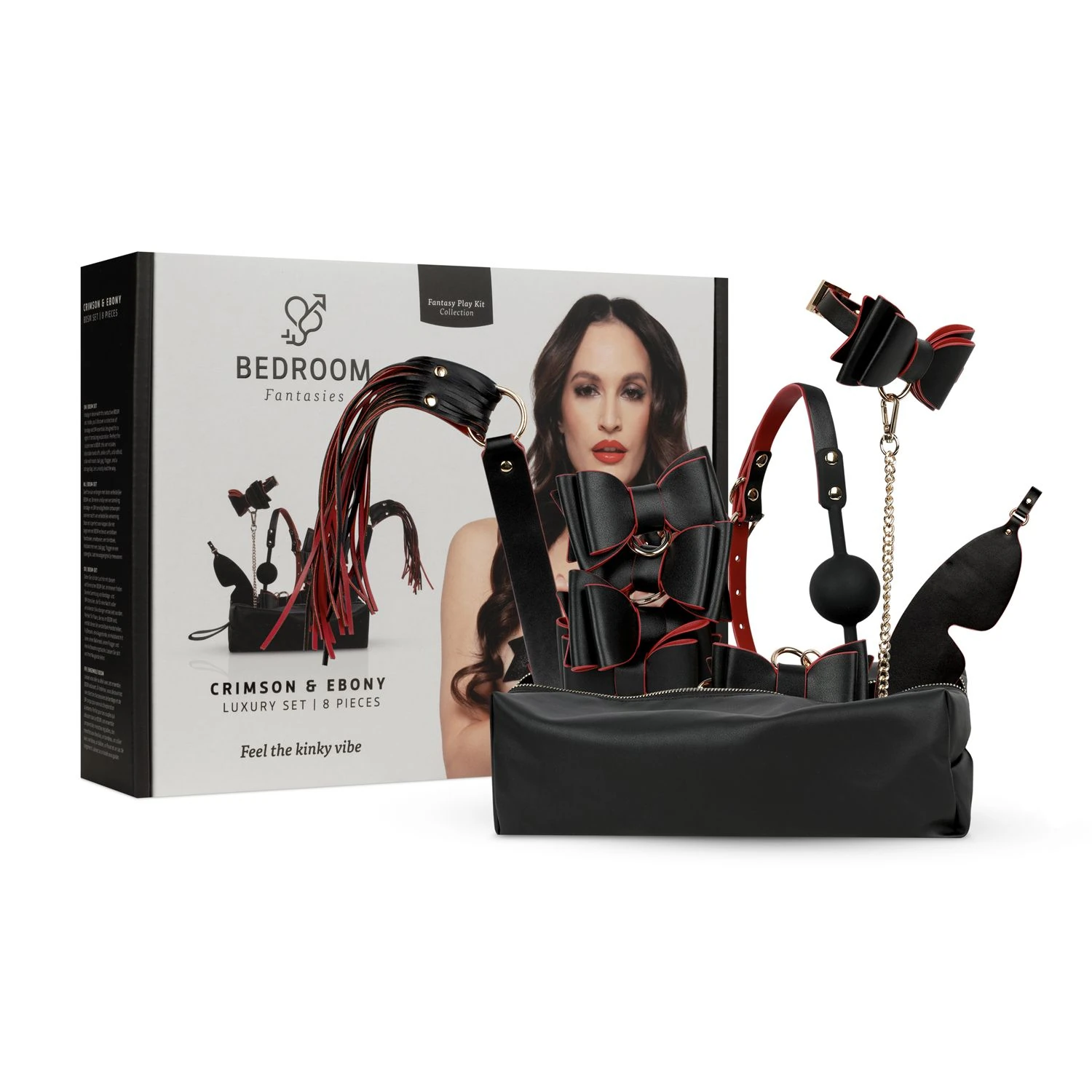 Bedroom Fantasies - Crimson & Ebony - 8 Piece Luxury Set