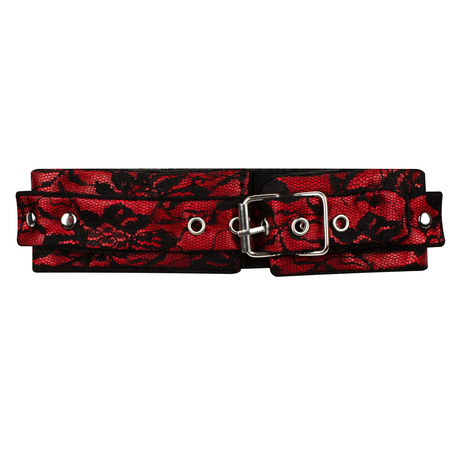 Bedroom Fantasies - Lace & Leather Look - 8 Piece Bondage Set - Red