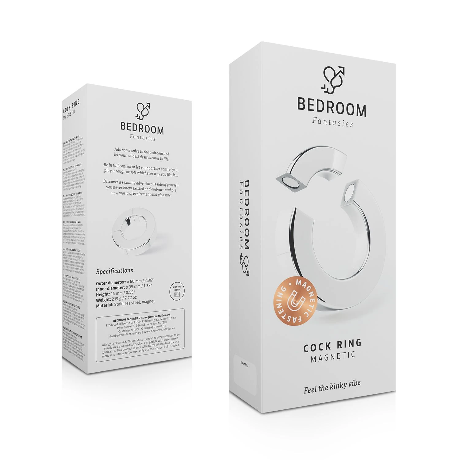 Bedroom Fantasies - Magnetic Cockring - Silver