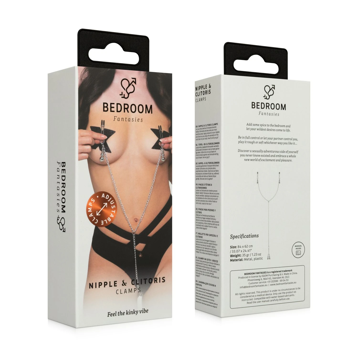 Bedroom Fantasies - Nipple and Clitoris Clamps - Silver