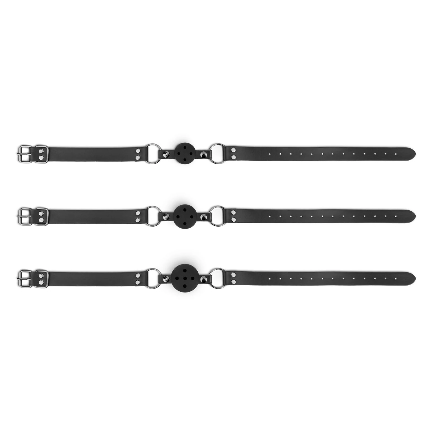 Bedroom Fantasies - Set of 3 Ball Gags - Black