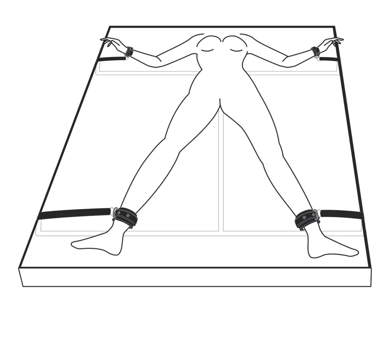 Bedroom Fantasies - Silver Moon Fantasy Play Kit - Bed restraint