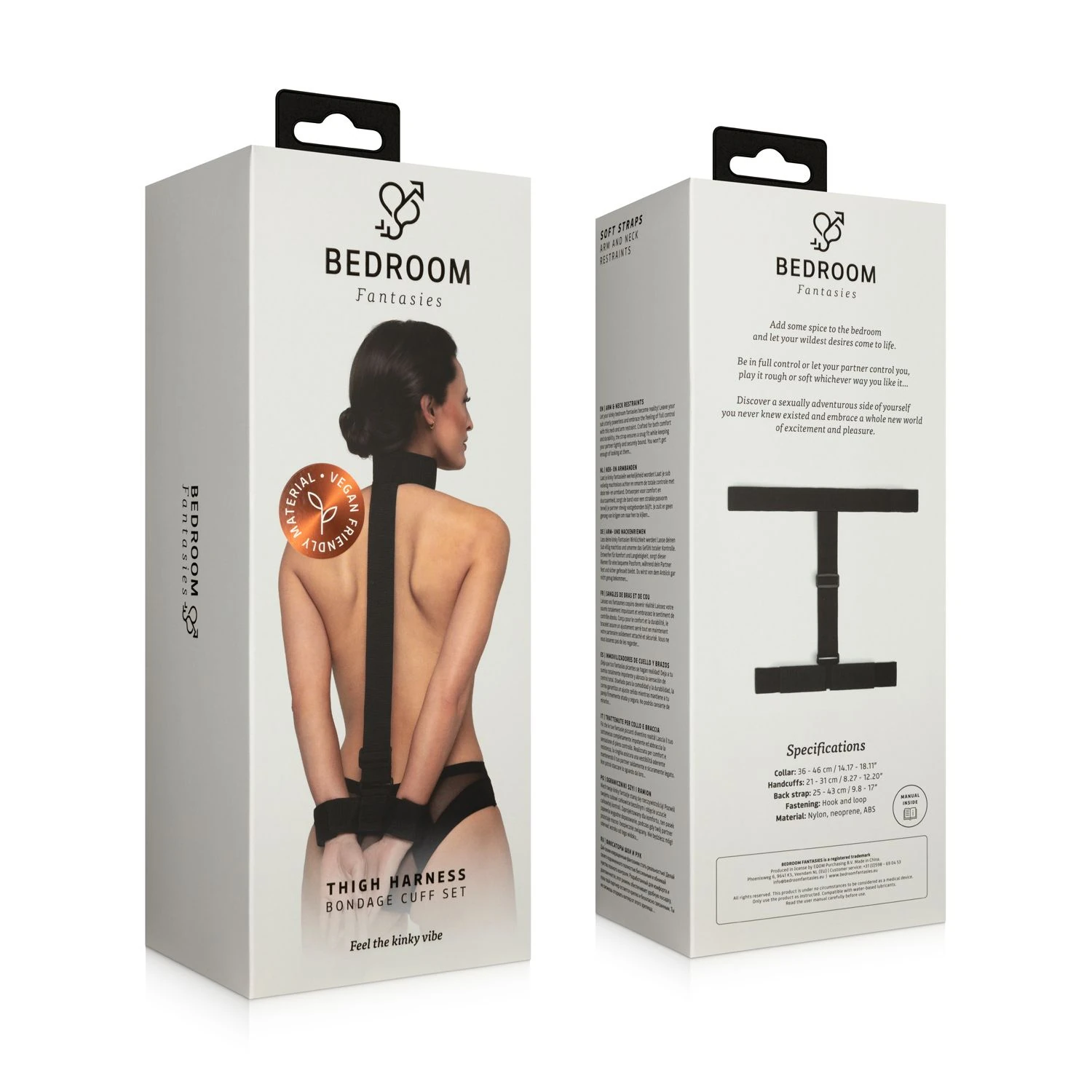 Bedroom Fantasies - Soft Straps Arm and Neck Restraints Black